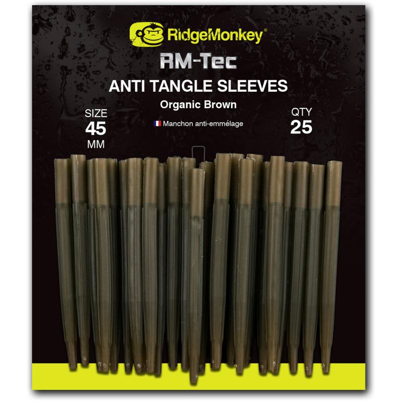 Manchons RidgeMonkey Tec Anti Tangle Or / Br long