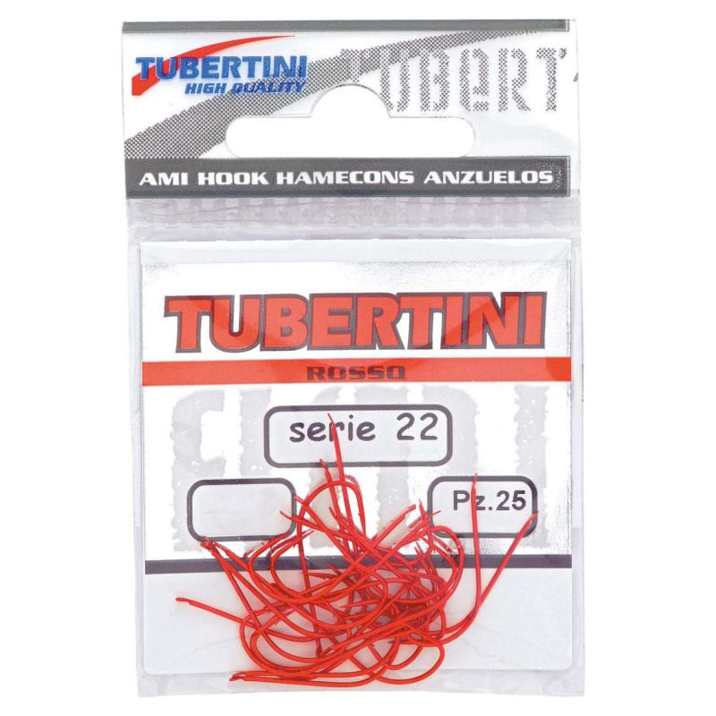 Tubertini hook S."22" red size. 4