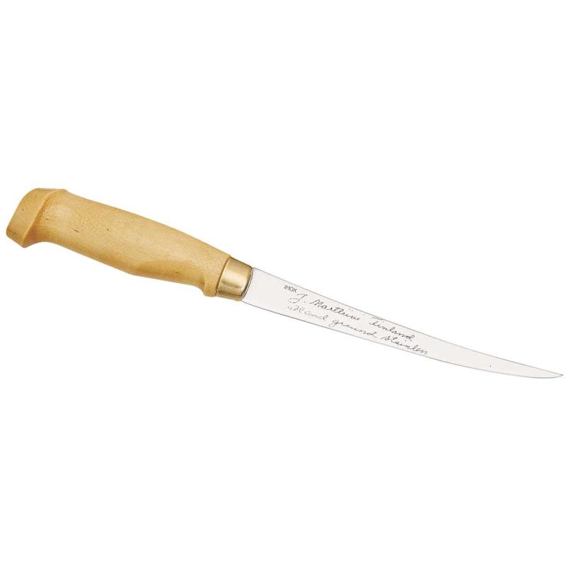 Marttiini Finnish filleting knife, blade length 15,5cm, wooden handle