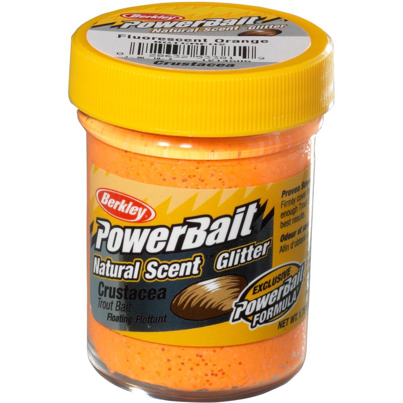 Berkley Natural Scent Trout Bait Glitter Cancer Orange Fluo