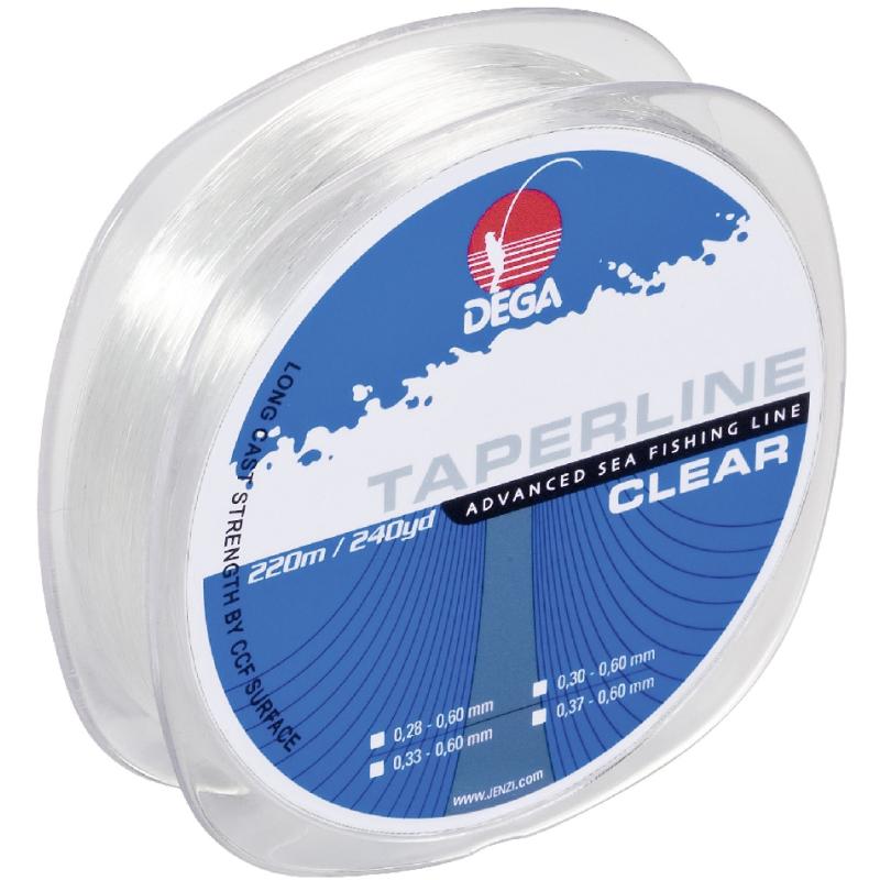 DEGA Taper Line ligne de craie, transparent 0,28-0,60 mm, 220 m