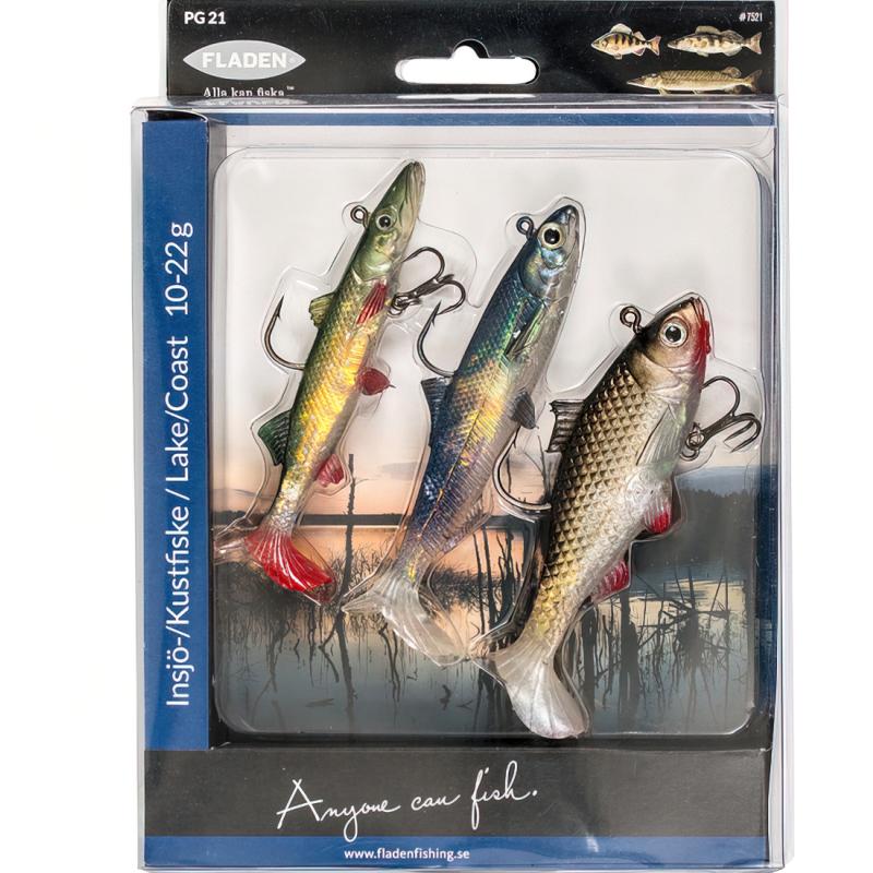 FLADEN Conrad rubber fish with lead 3pcs. 10cm 11-24g pikeperch