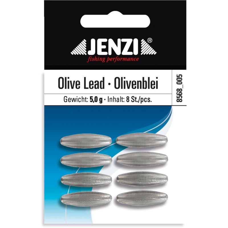 Packed olive lead number 8 pcs / SB 5,0 g