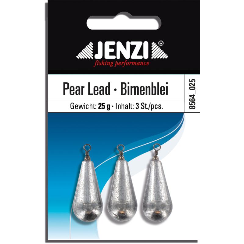 Pear lead packed with swivel Number 3 pcs / SB 25 g