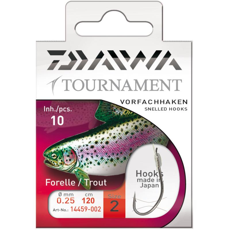 DAIWA TOURNAMENT trout hook size. 2 r.025mm front façade: 120cm
