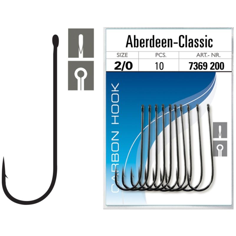 JENZI Aberdeen-Classic hook, loose, size 2/0, black