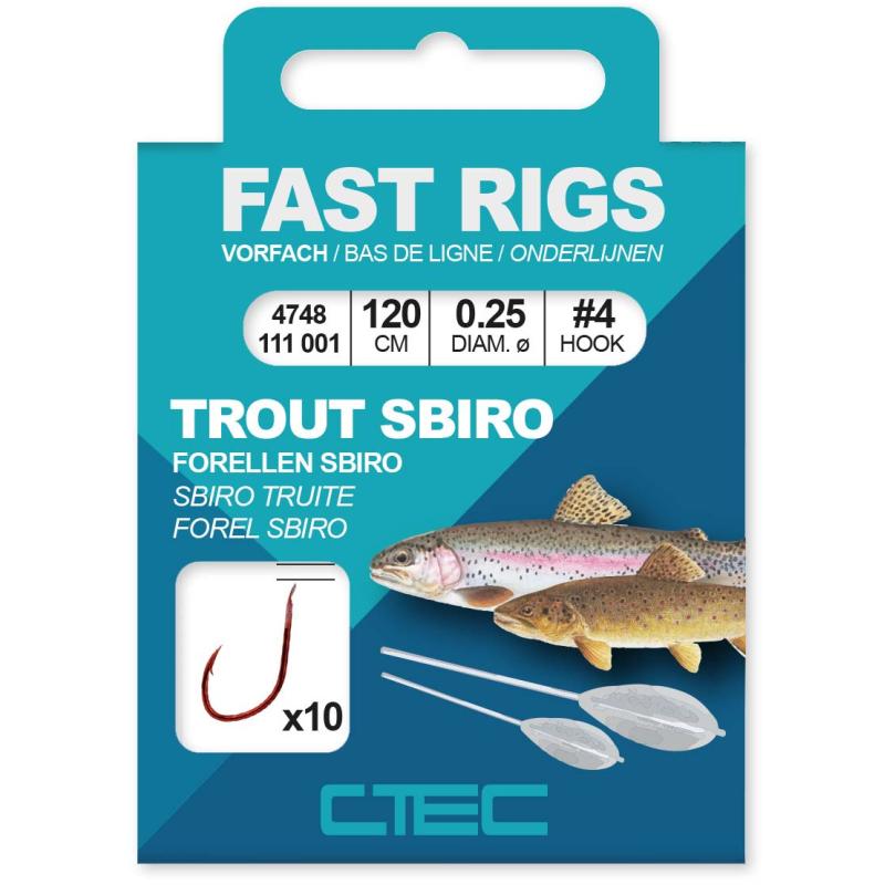 Ctec Fast Rigs Trout Sbiro 120cm # 4-0.25mm