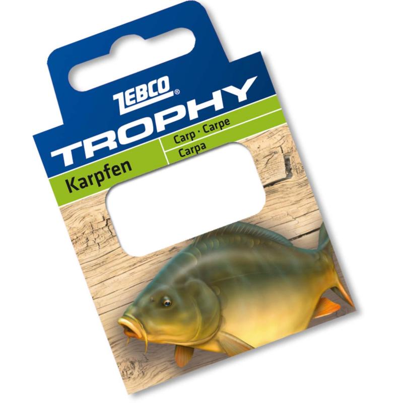Zebco # 2 Trophy karper leader hook 0,35mm 0,70m 10 st