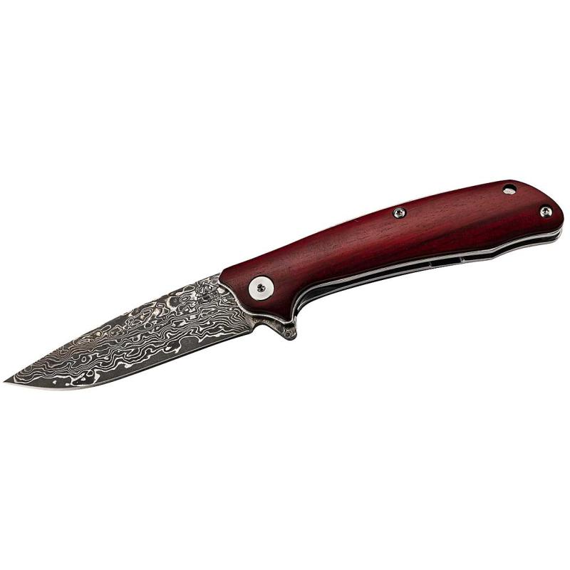 Puma Tec Damascus one-hand knife, blade length 7,7cm