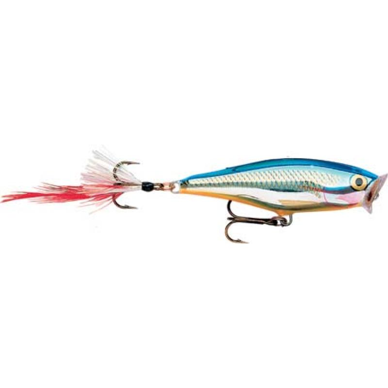Rapala Skitter Pop Top Water 5cm Silver Blue surface bait