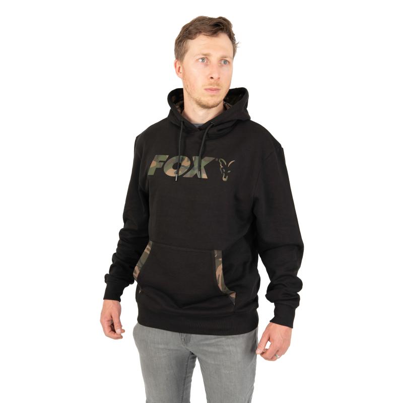 Fox Lw zwarte hoodie met camouflageprint S