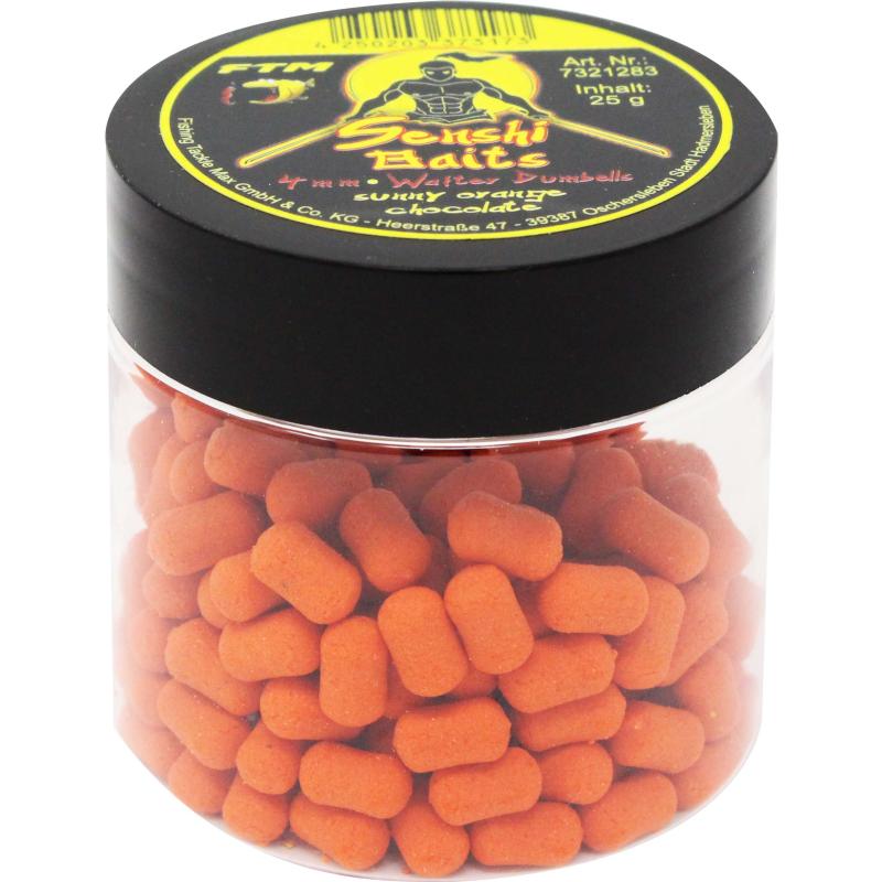 FTM Senshi Baits Wafter Dumbells 4mm chocolat orange ensoleillé