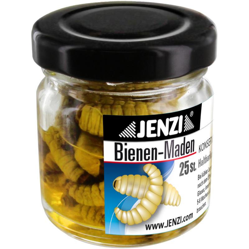 JENZI bee maggots preserved Glass yellow
