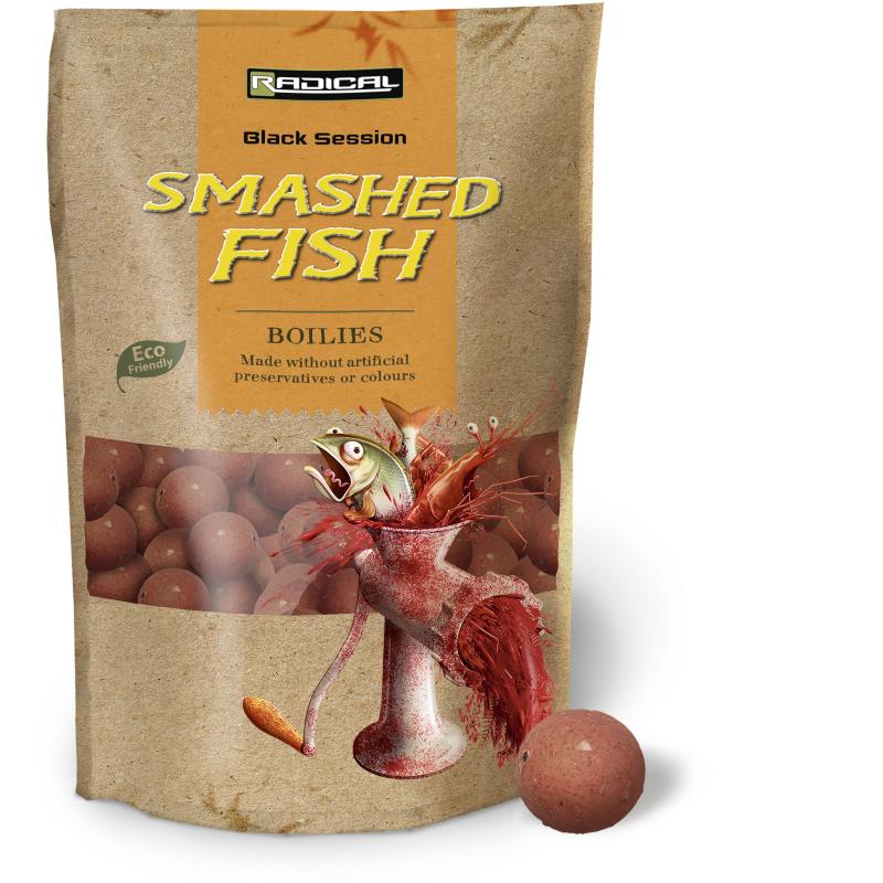 Radical Smashed Fish Boilie Ø 20mm oranje 1kg
