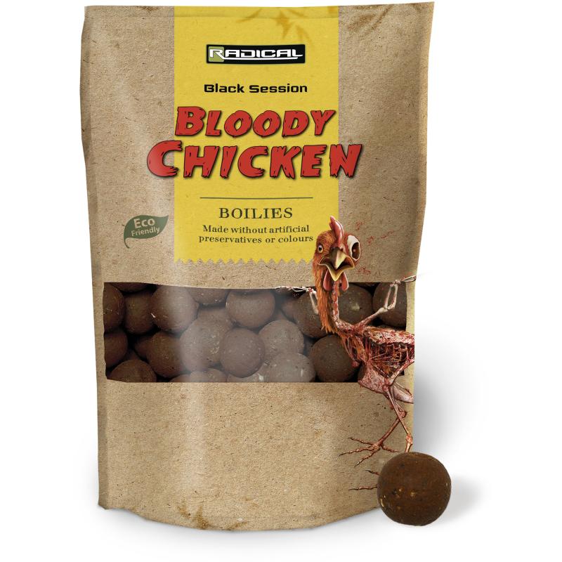Radical Bloody Chicken Boilie Ø 16mm rood/bruin 1kg