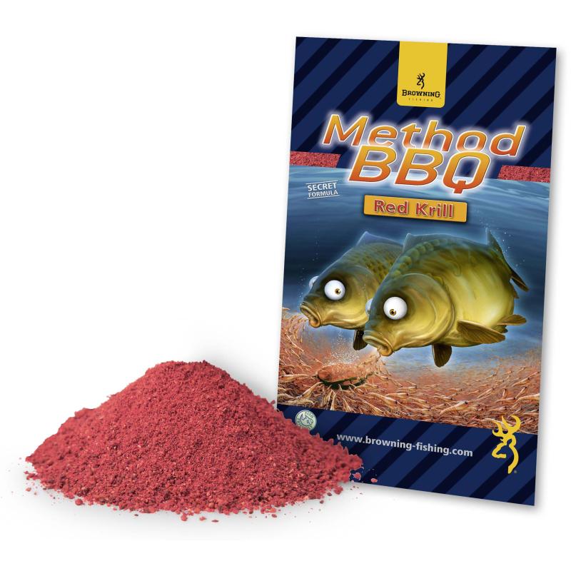 Browning Groundbait Method BBQ Red Krill 1kg Red Red Krill