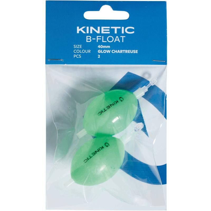Kinetic B-Float 40mm Glow Chartreuse 2pcs
