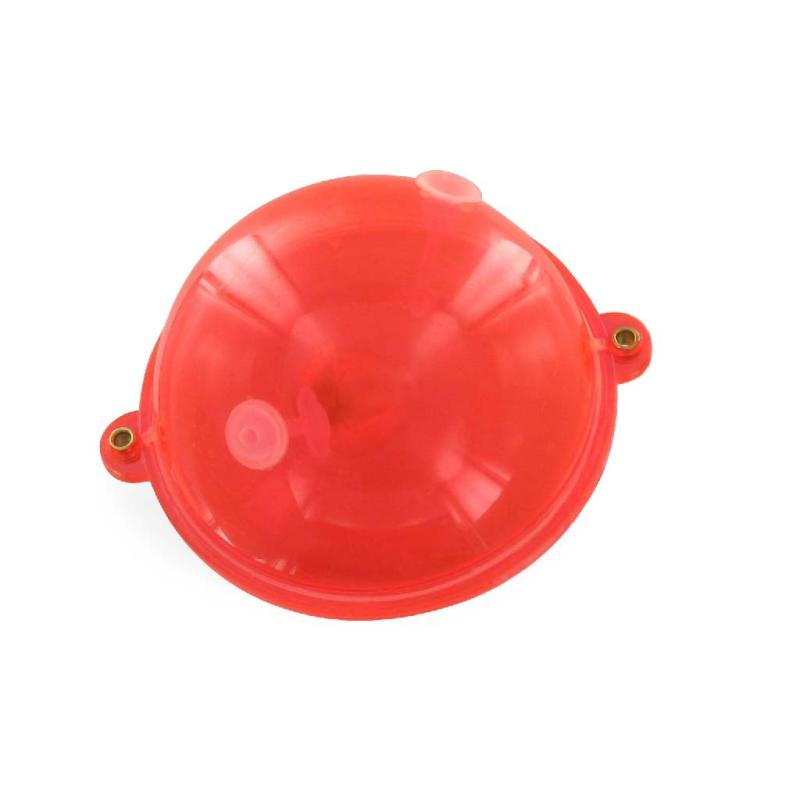 JENZI water ball with metal eyelets, red / clear, original Buldo, 80gr