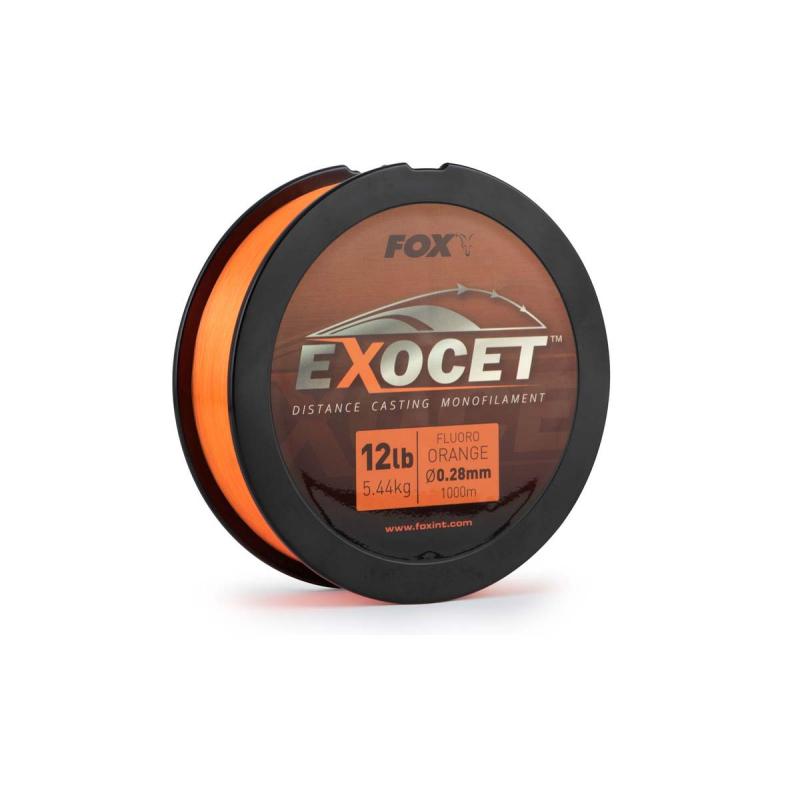 Fox Exocet Fluoro Orange Mono 0.28mm 12lb / 5.5kg 1000m