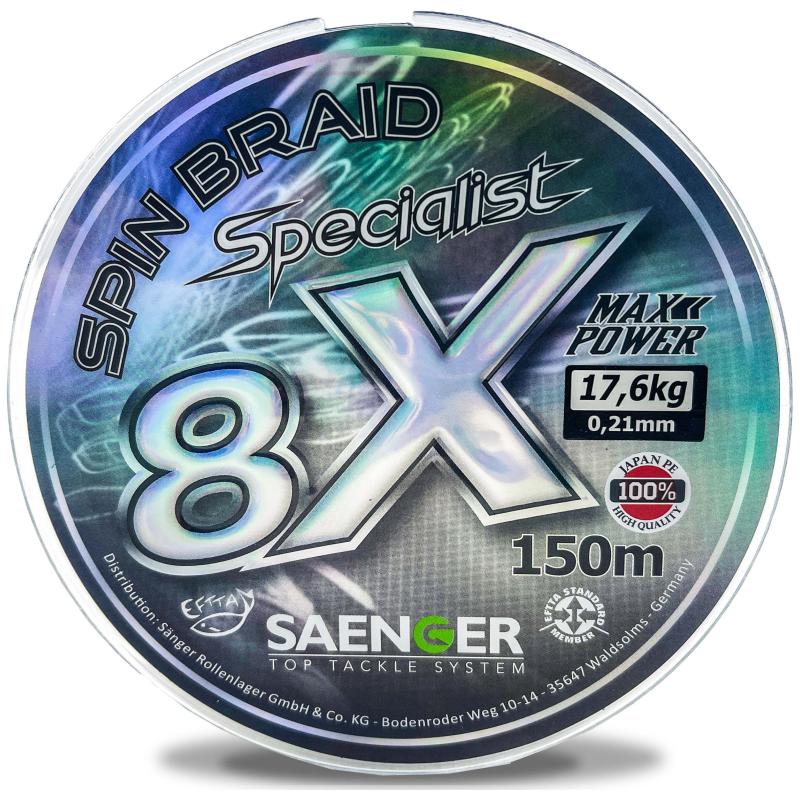 Sänger SAE 8 X Spec. Spin Smoke 150m 0,12mm/9,70kg