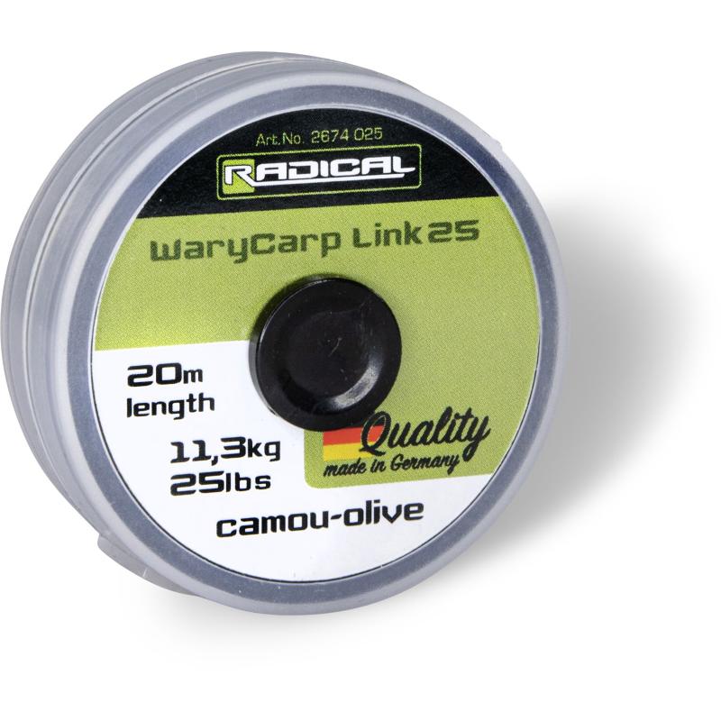 Radical WaryCarp Link 25 L: 20m 11,3 kg / 25lbs camou-olijf
