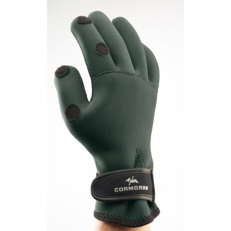Cormoran neoprene gloves dark green / black size L.
