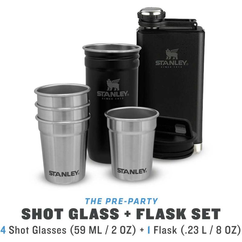 Stanley Adventure Shot & Flask Gift Set 236 Ml Matt Black