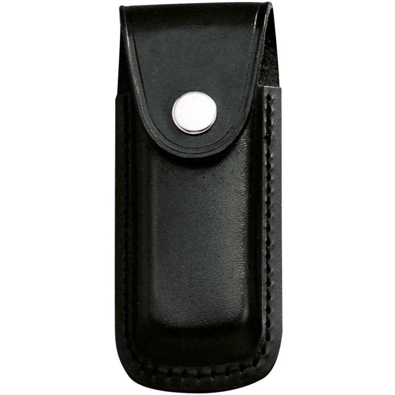 Herbertz knife case, black leather, belt loop, length 12,5cm