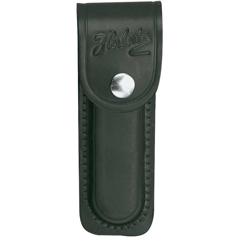 Herbertz leather case, black, for handle length 9 cm length 10 cm