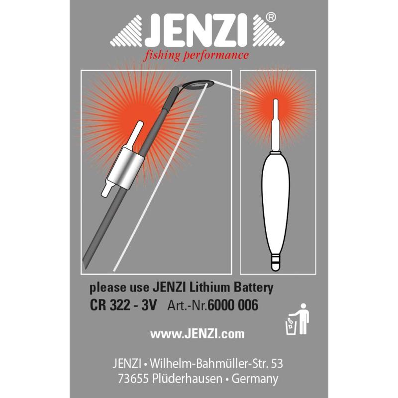 Lampe chimique à LED Jenzi, lampe à pointe, rouge