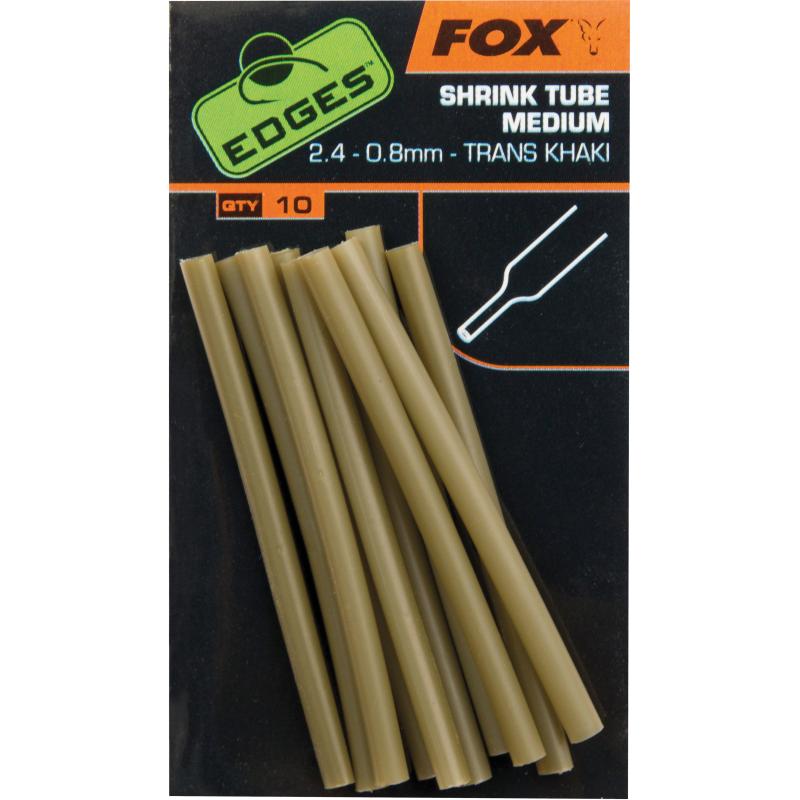 FOX Edges Shrink Tube Medium 2.4-0.8 mm doorzichtig khaki x 10st