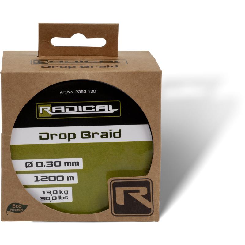 Radical Ø0,25mm Drop Braid 1200m 11,3kg,25lbs dunkelgrün