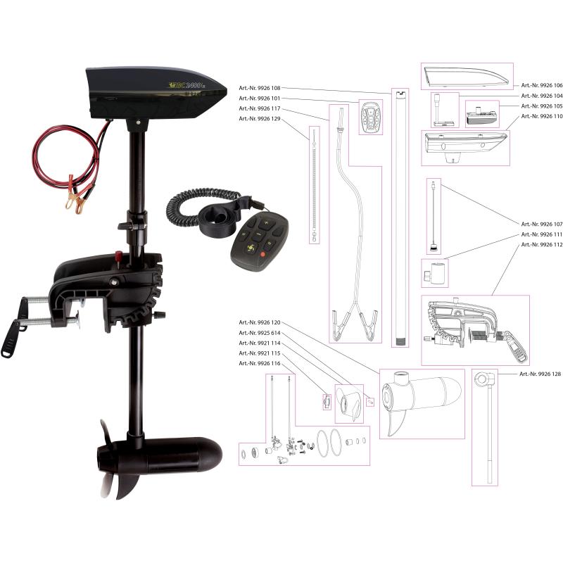 Black Cat Battle Cat BC 2400 electric outboard motor