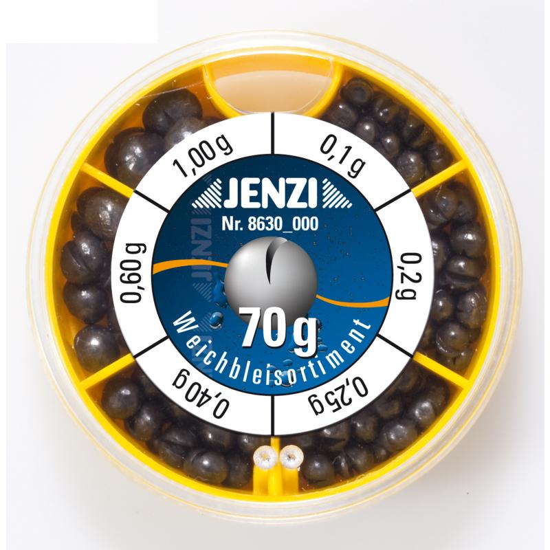 La grenaille de plomb JENZI peut contenir 70g,