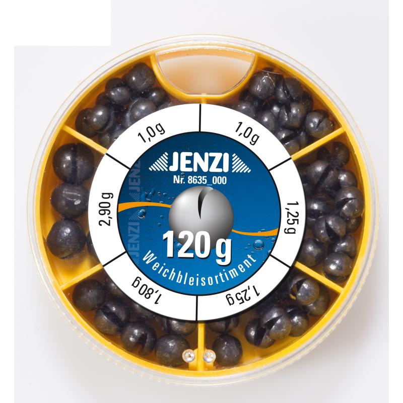 JENZI lead shot can, coarse 120g content.