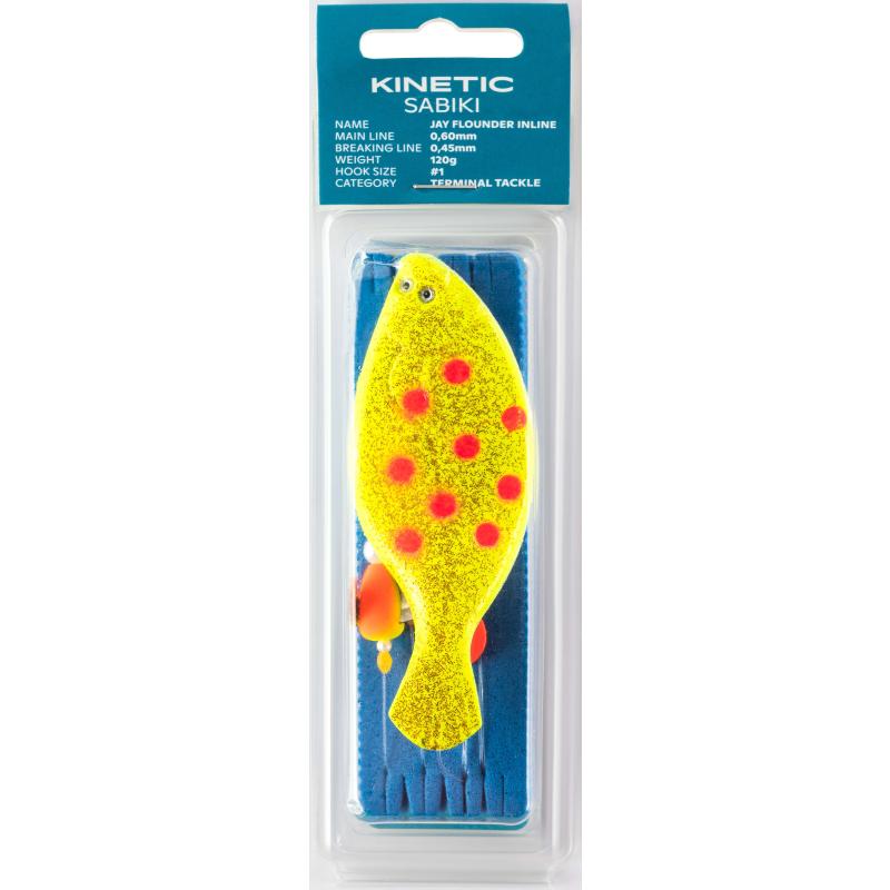 Kinetic Sabiki Jay Flounder Inline 60g #1 Yellow/Orange Dots