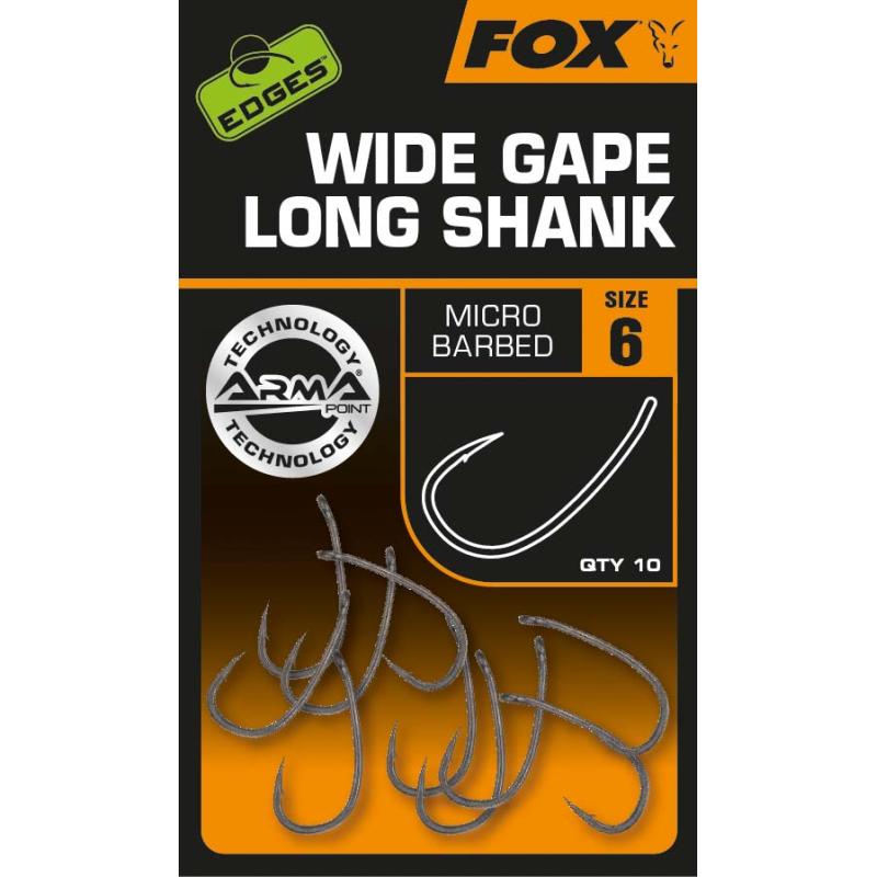 FOX Edges Armapoint Super Wide Gape Long shank - Size 6