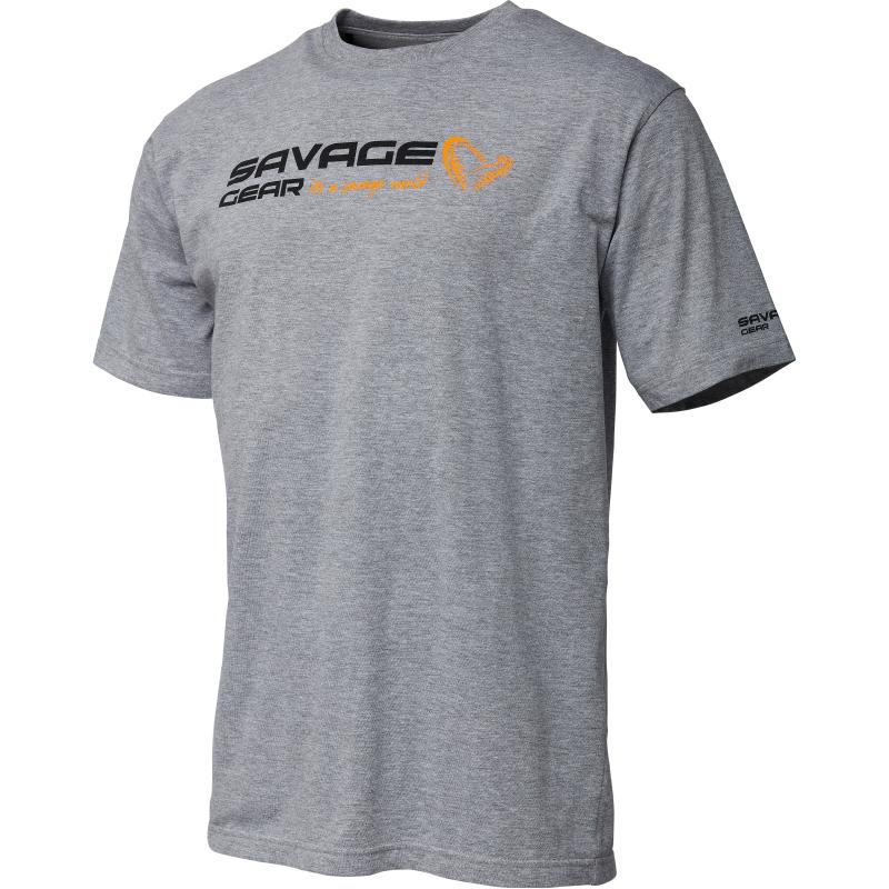 Savage Gear Signature Logo T-Shirt L Gray Melange