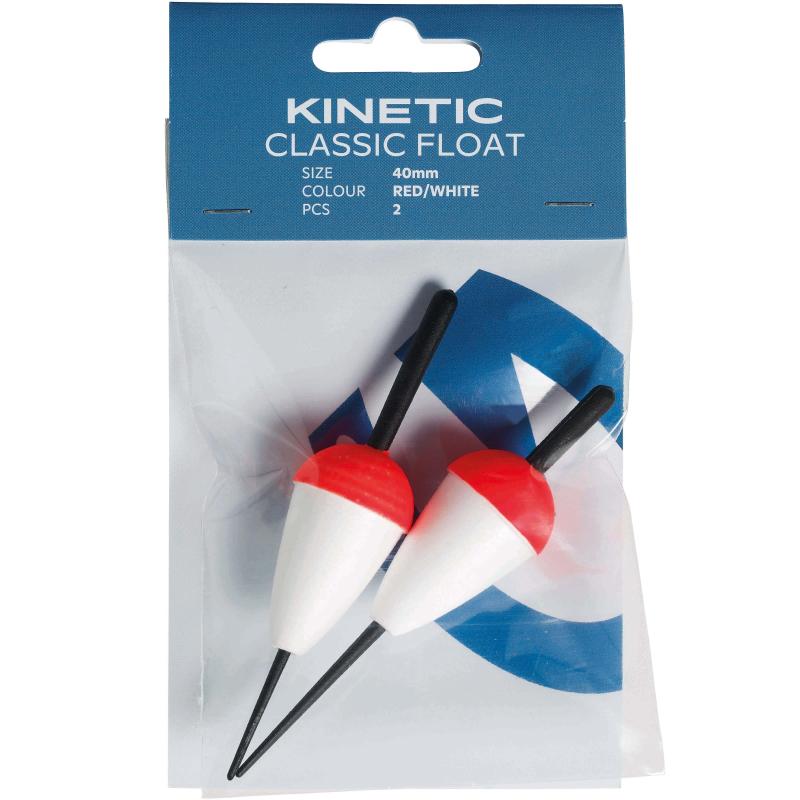 Kinetic Classic Vlotter 40mm Rood/Wit 2st