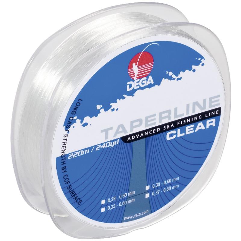 DEGA Taper Line Schlagschnur Transparent 0,33-0,60mm 220m
