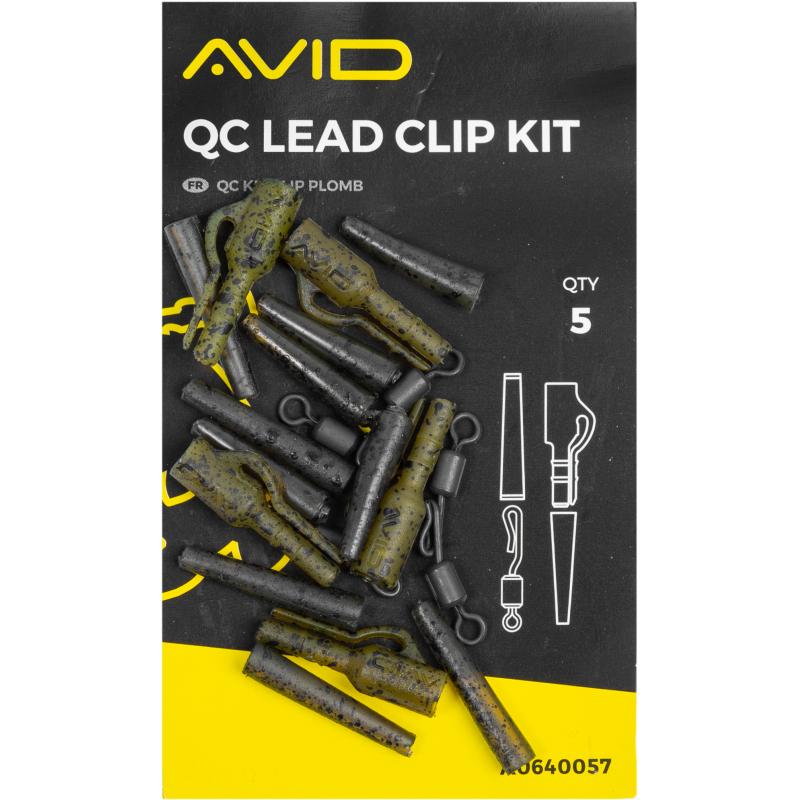 Avid Carp Terminal Tackle - Kit de clips de plomb Qc
