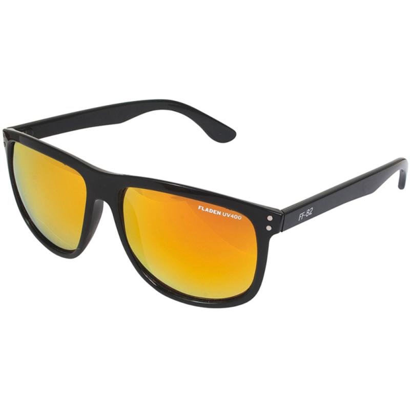 FLADEN zonnebril, gepolariseerd Urban glanzend zwart gele lens SB