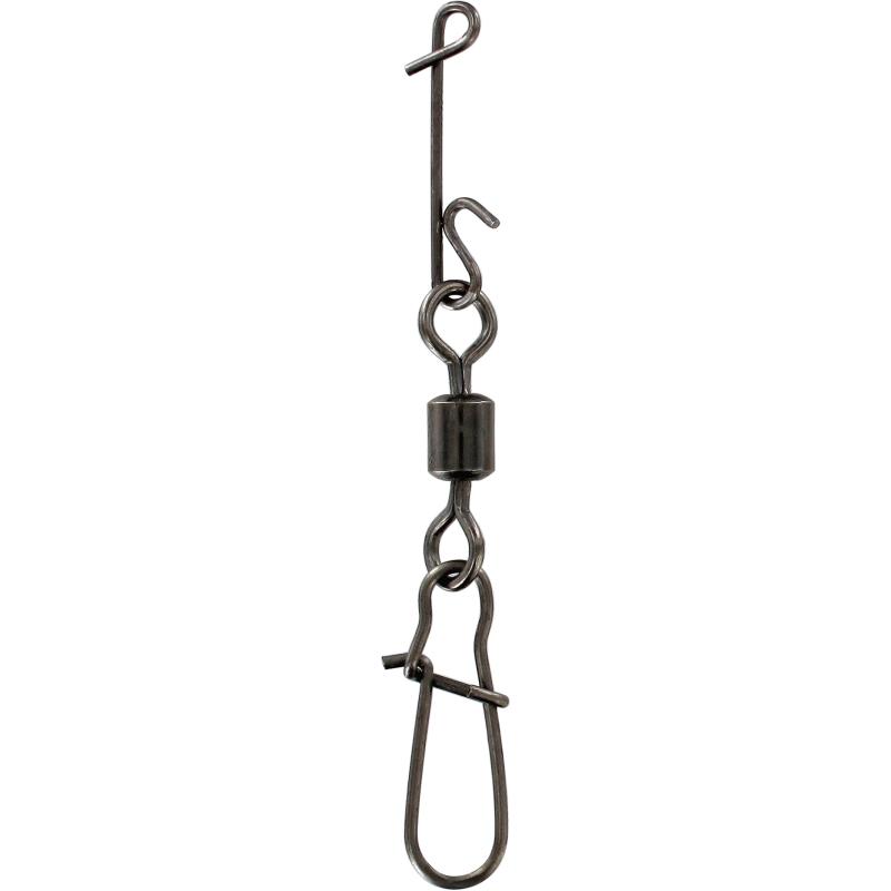 JENZI NO KNOT connector with Fast-Lock carabiner swivel, fine 14 kg