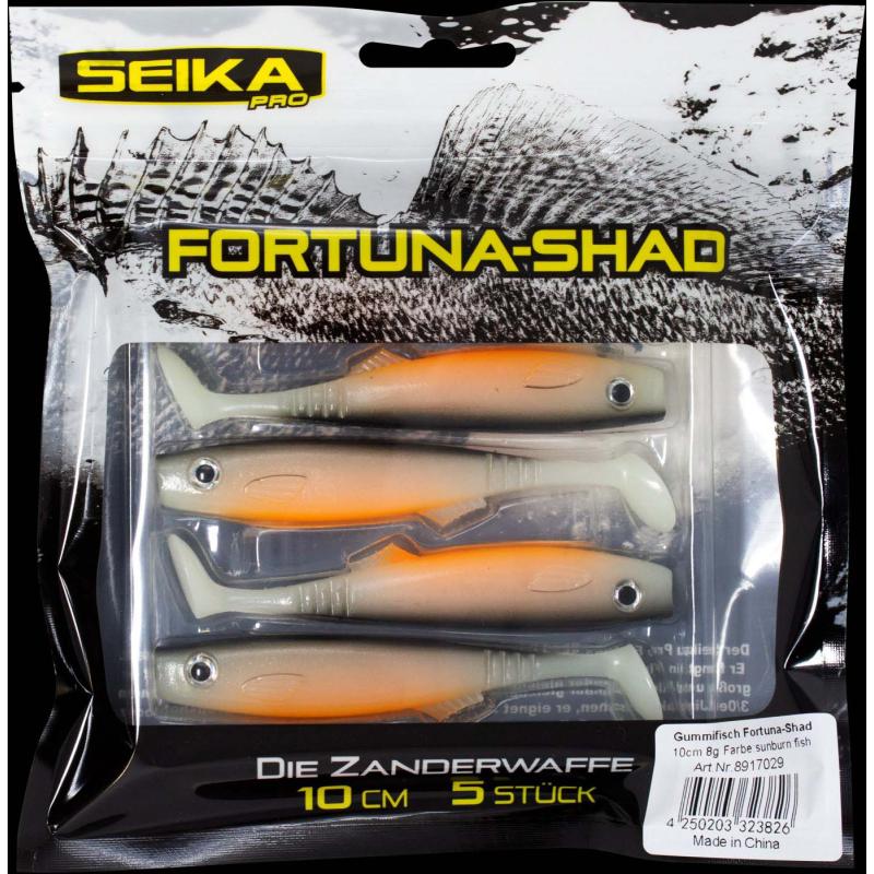 Poisson en caoutchouc Seika Pro Fortuna Shad 10cm poisson coup de soleil