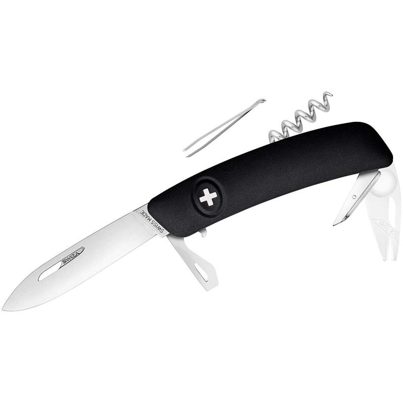 Couteau de poche Swiza Tt03 Tick Tool longueur de lame 7,5cm noir