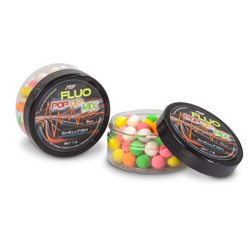 Gamme MS Micro Fluo Pop Up Mix Coquillages 8mm