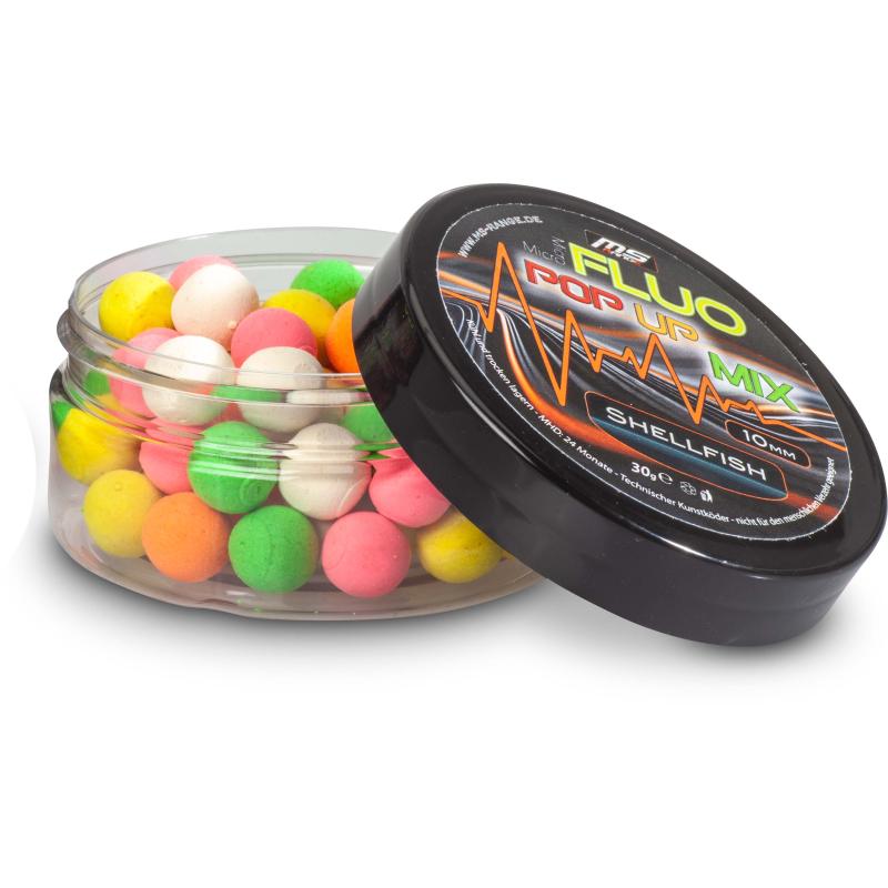 Gamme MS Micro Fluo Pop Up Mix Coquillages 8mm