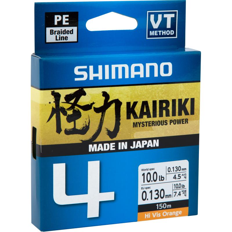 Shimano Kairiki 4 150M orange haute visibilité 0,230 mm / 18,6 kg