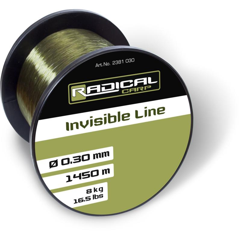 Radical Carp Ø0,30mm Invisible Line 1450m 8,0kg, 16,5lbs vert