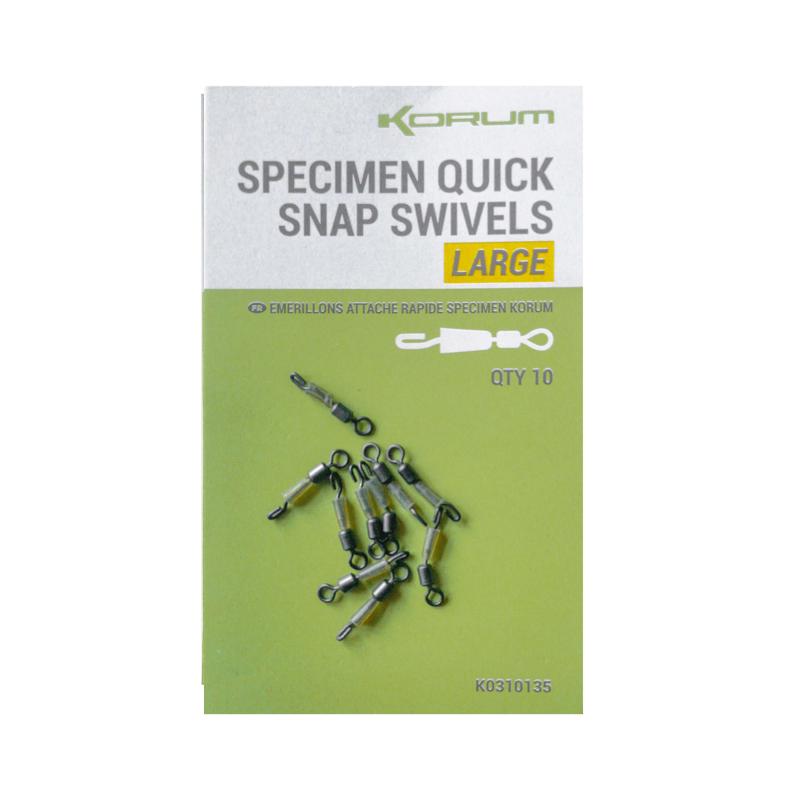 Korum Specimen Quick Snap Swivels - Small